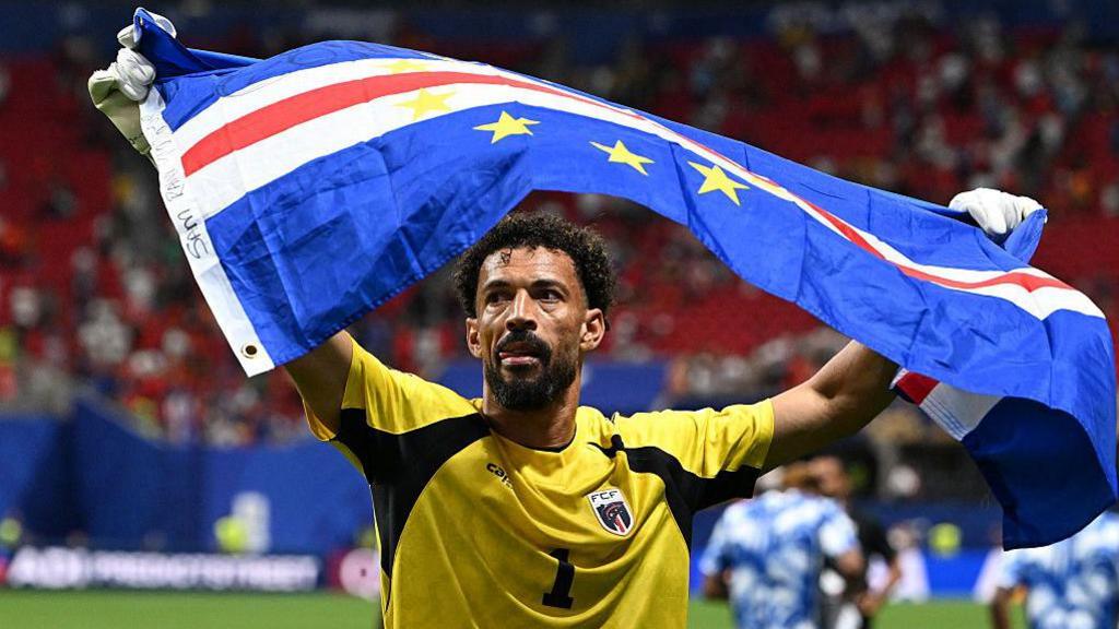 Cape Verde players react after their heartbreaking 3-2 extra-time loss to Argentina at the 2026 World Cup