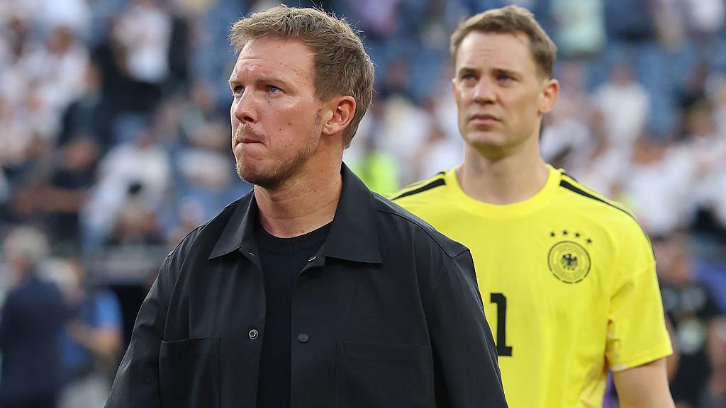 Germany players react after losing to Paraguay on penalties at the 2026 World Cup