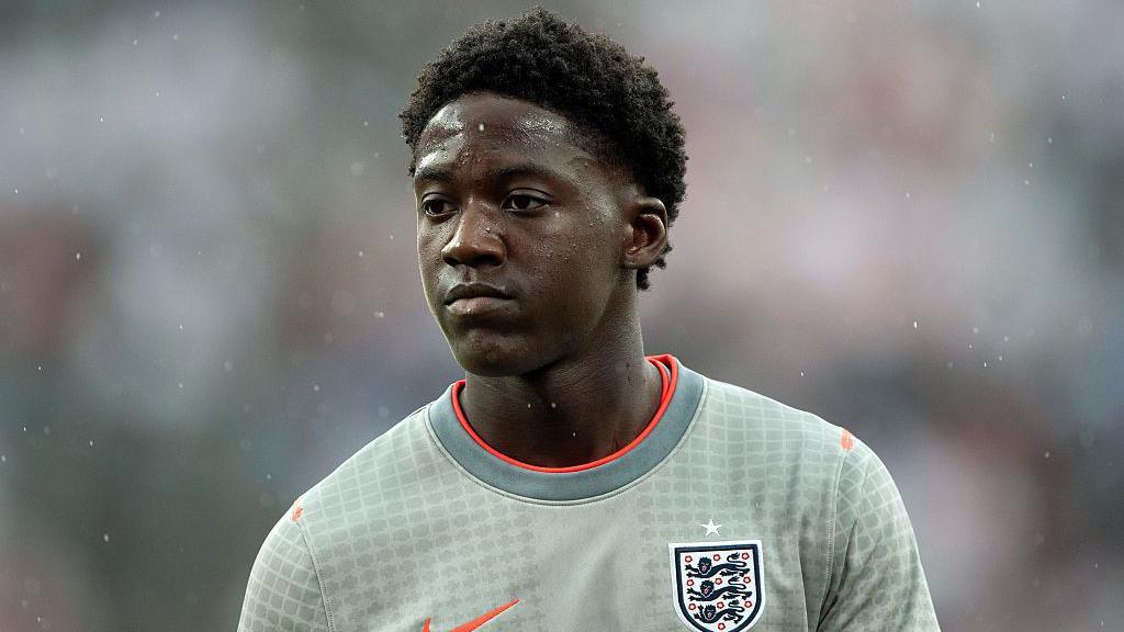 Kobbie Mainoo in England training ahead of the 2026 World Cup