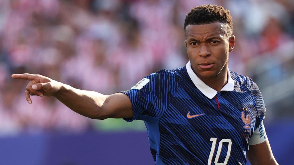 Kylian Mbappe celebrates scoring for France at the 2026 World Cup