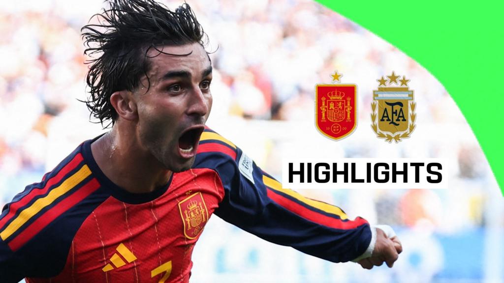 Spain players celebrate winning the 2026 World Cup after beating Argentina in the final
